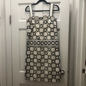 NWT Tory Burch White geometric midi dress